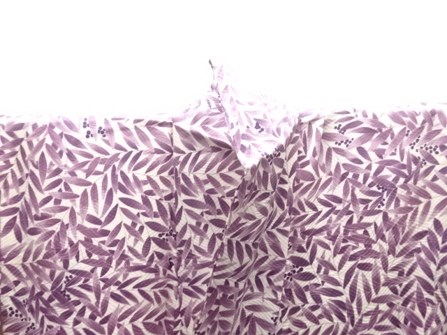  枝葉模様小紋着物